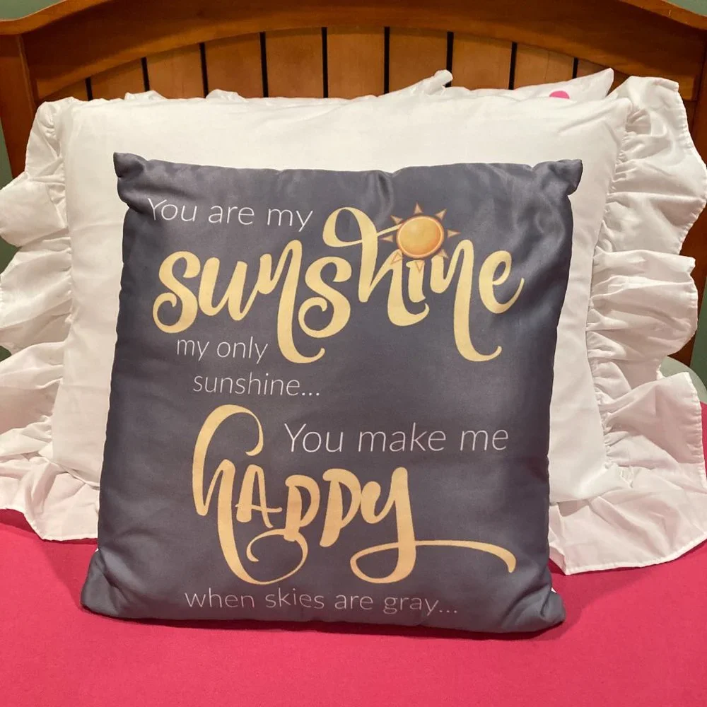 Home Accent Pillow Gray White